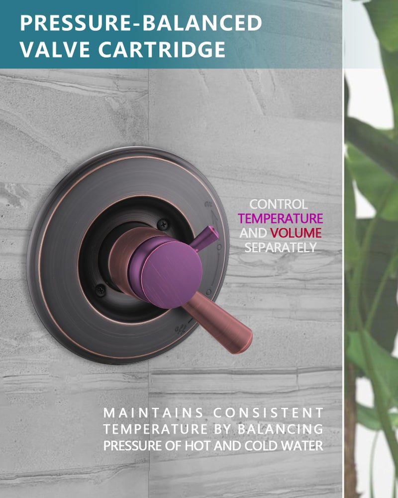 Ultrimkit Replacement for Delta 17 Series Shower Trim Kit, Shower Cover Plate with Handle, Oil Rubbed Bronze(Valve& Catridge Not Inclued) - Image 4